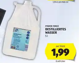 Hofer Power Force Destilliertes Wasser Angebot