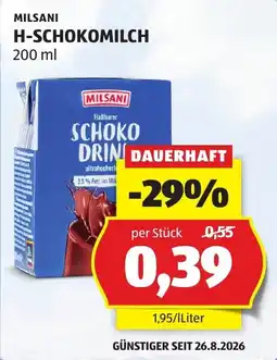 Hofer Milsani H-Schokomilch Angebot