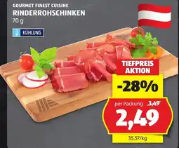 Hofer Gourmet Finest Cuisine Rinderrohschinken Angebot