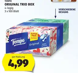 Hofer Tempo Original Trio Box Angebot