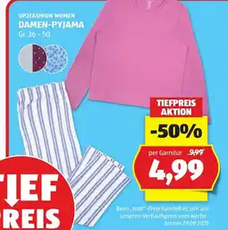 Hofer UP2FASHION WOMEN DAMEN-PYJAMA Angebot