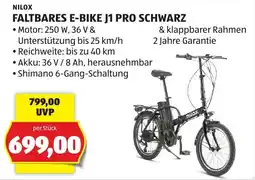 Hofer NiLox Faltbares E-Bike J1 Pro Schwarz Angebot