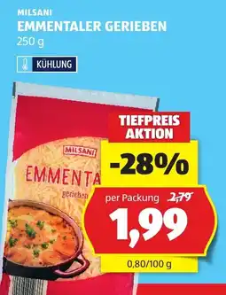 Hofer Milsani Emmentaler gerieben Angebot