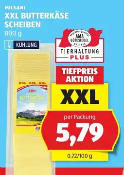 Hofer Milsani XXL Butterkäse Scheiben Angebot
