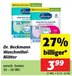 Nah&Frisch Dr. Beckmann Waschmittel-Blätter Angebot