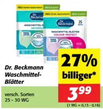 Dr. Beckmann Waschmittel-Blätter
