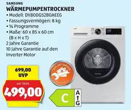 Hofer Samsung Wärmepumpentrockner Angebot
