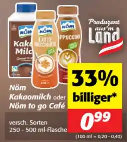 Nah&Frisch Nöm Kakaomilch oder Nöm to go Café Angebot