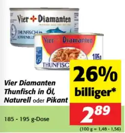 Nah&Frisch Vier Diamanten Thunfisch in Öl Angebot