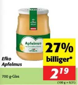 Nah&Frisch Efko Apfelmus Angebot