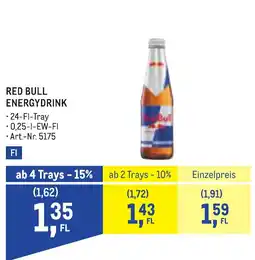 Metro Red Bull Energydrink Angebot