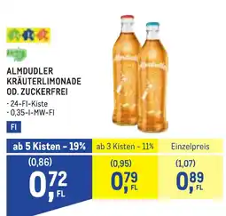 Metro Almdudler Kräuterlimonade od. zuckerfrei Angebot
