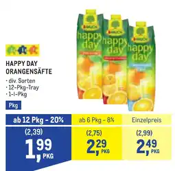 Metro Happy Day Orangensäfte Angebot