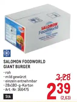 Metro Salomon Foodworld Giant Burger Angebot