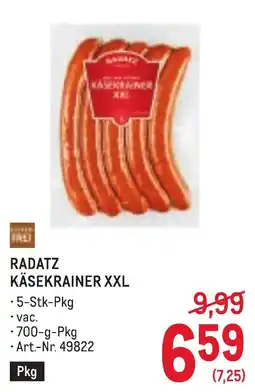 Metro Radatz Käsekrainer XXL Angebot