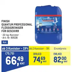 Metro Finish Quantum Professional Flüssigreiniger für Geschirr Angebot