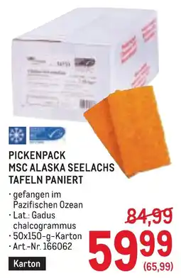 Metro Pickenpack MSC Alaska Seelachs Tafeln Paniert Angebot