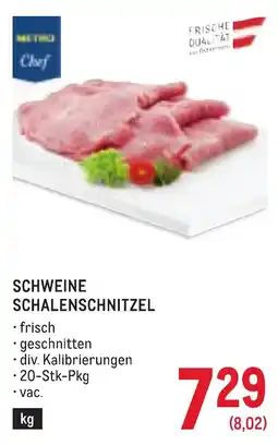 Metro Metro Chef Schweine Schalenschnitzel Angebot