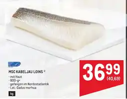 Metro MSC Kabeljau Loins Angebot