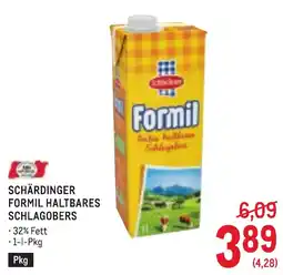 Metro Schärdinger Formil haltbares Schlagobers Angebot