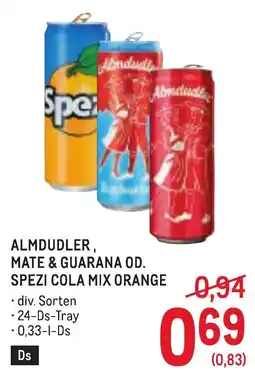 Metro Almdudler Spezi Cola Mix Orange Angebot