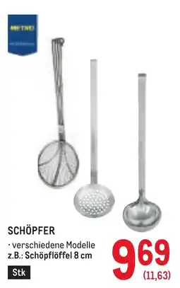 Metro Schöpfer Angebot