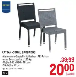 Metro RATTAN-STUHL BARBADOS Angebot
