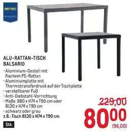 Metro Alu-Rattan-Tisch Balsario Angebot