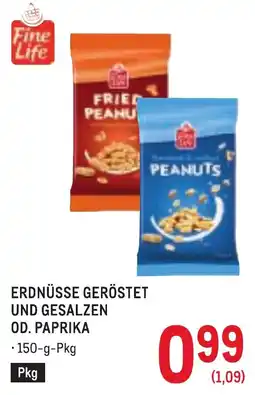 Metro Fine Life Erdnüsse geröstet und gesalzen od. paprika Angebot