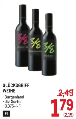 Metro Glücksgrieff Weine Angebot