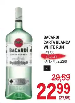 Metro Bacardi Carta Blanca White Rum Angebot