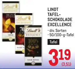 Metro Lindt Tafelschokolade Excellence Angebot