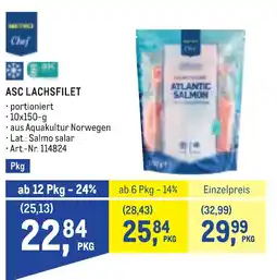 Metro ASC LACHSFILET Angebot