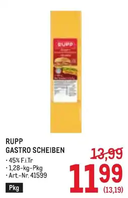 Metro Rupp Gastro Scheiben Angebot