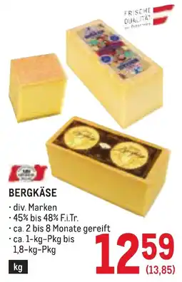 Metro Bergkäse Angebot