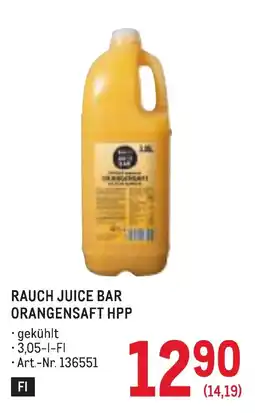Metro Rauch Juice Bar Orangensaft HPP Angebot