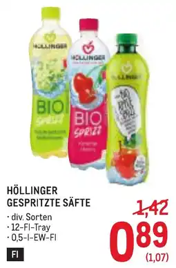 Metro Höllinger Gespritzte Säfte Angebot