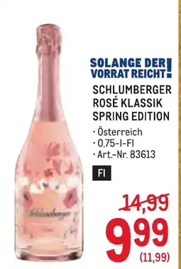 Metro Schlumberger Rosé Klassik Spring Edition Angebot