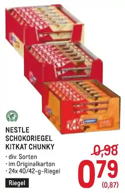 Metro Nestle Schokoriegel KitKat Chunky Angebot