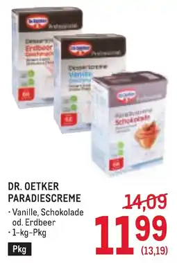 Metro Dr. Oetker Paradiescreme Angebot