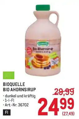 Metro Bioquelle Bio Ahornsirup Angebot