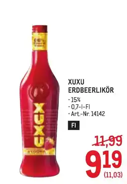 Metro Xuxu Erdbeerlikör Angebot