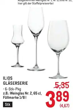 Metro ILIOS GLÄSERSERIE Angebot