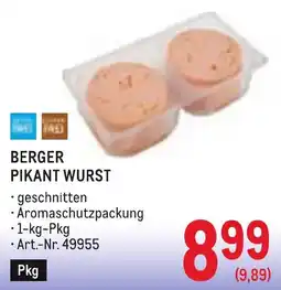 Metro Berger Pikant Wurst Angebot