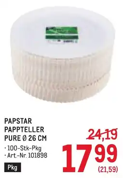 Metro Papstar Pappteller Pure Angebot