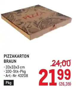 Metro Pizzakarton Braun Angebot
