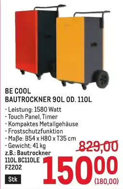 Metro Be cool bautrockner 90l od. 110l Angebot