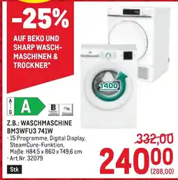 Metro Beko und Sharp Waschmaschinen & Trockner Angebot