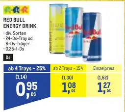 Metro Red Bull Energy Drink Angebot