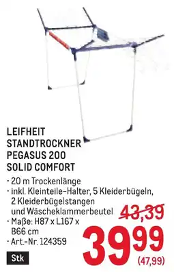 Metro Leifheit Standtrockner Pegasus 200 Solid Comfort Angebot